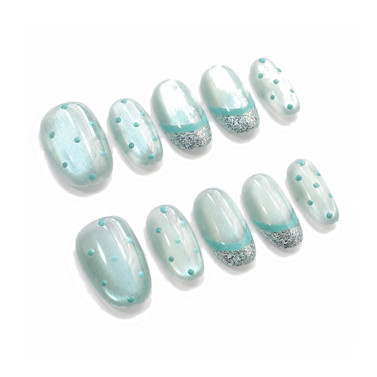 How to Style M-010-C Handmade Cat Eye Short Almond Press-On Nails: At-Home Tips and Care