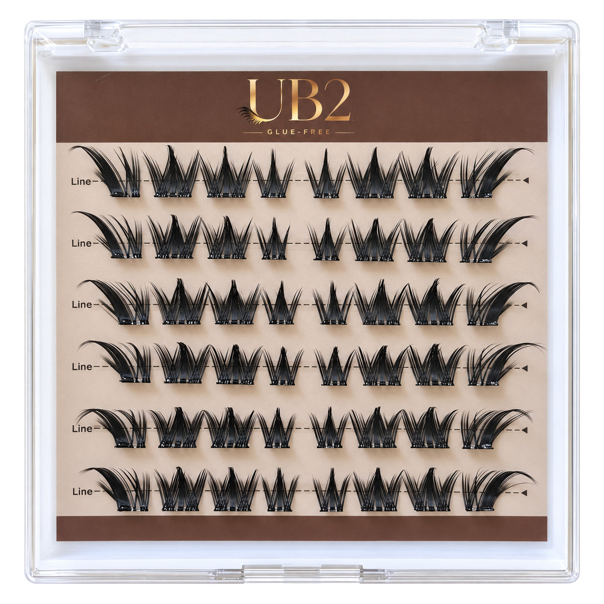 Fox Eye lash cluster tray, 6 Rows — main product image