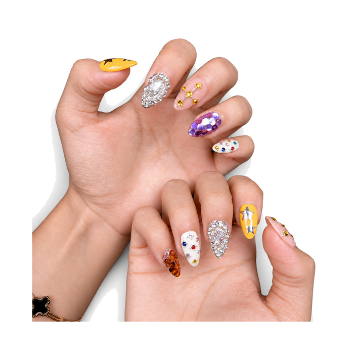 Cosmic Candy — Y2K Almond Press-On Nails
