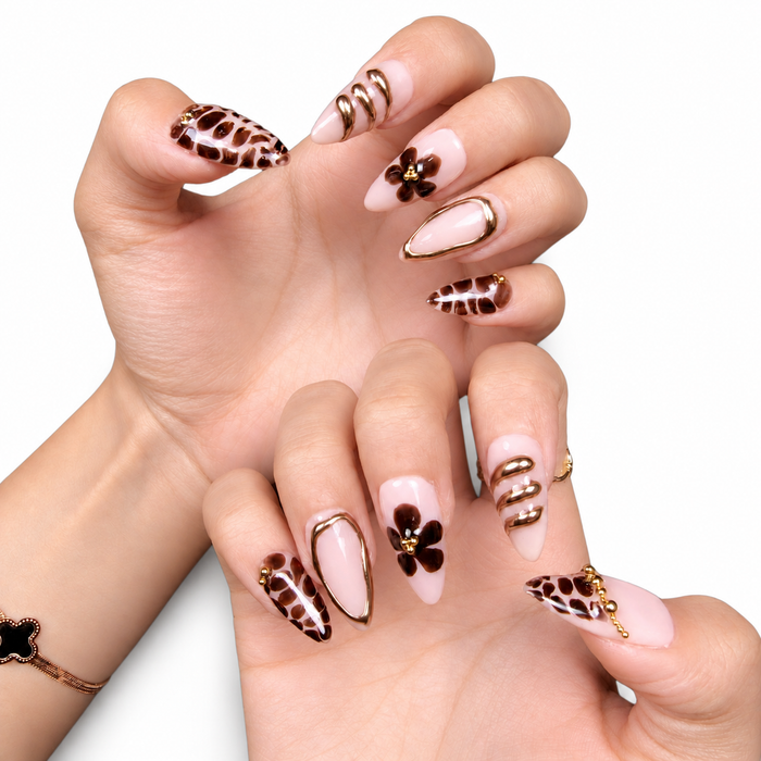 Cocoa Rodeo — Tortoiseshell Press-On Nails