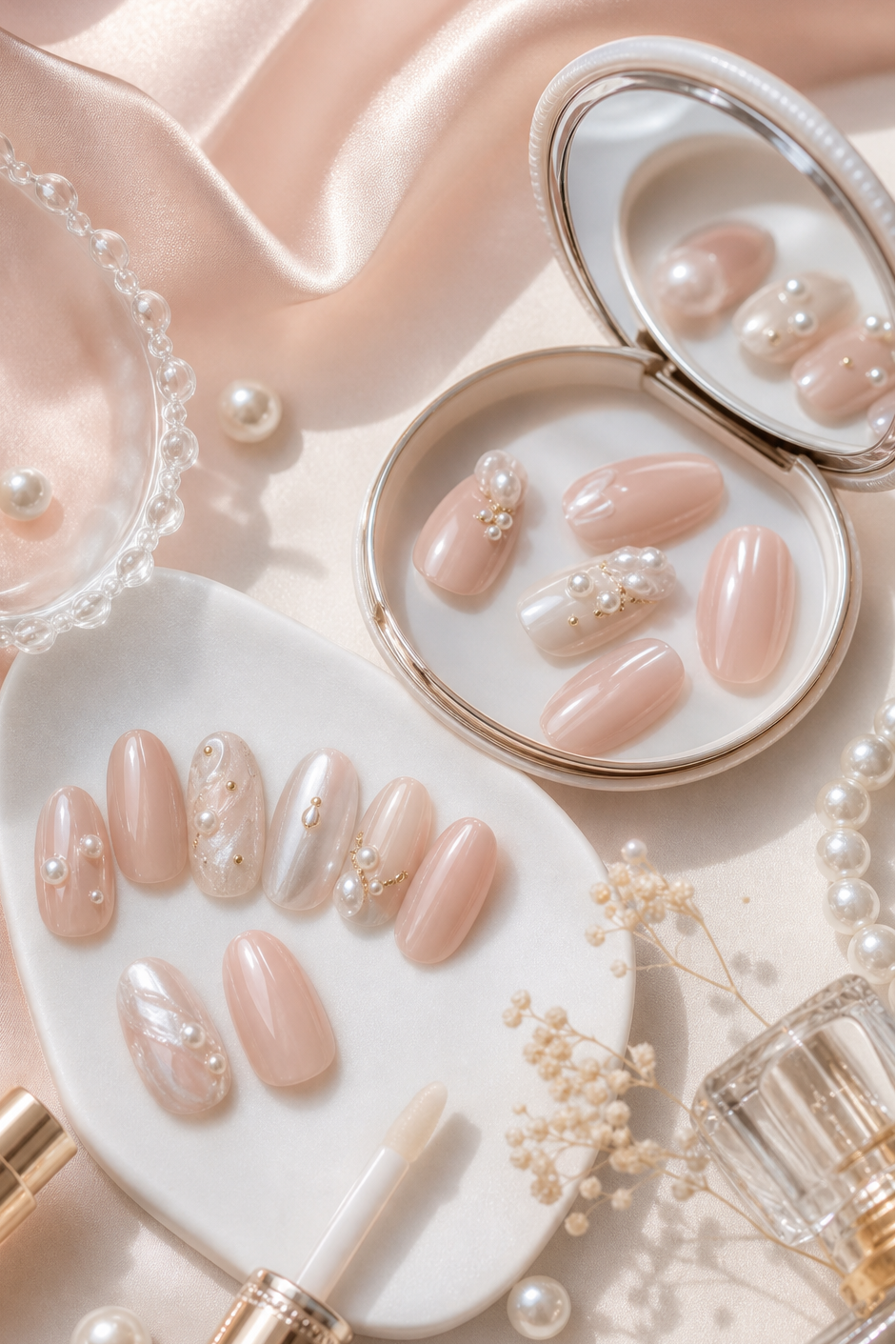 UB2 BEAUTY pearl press-on nails popup image
